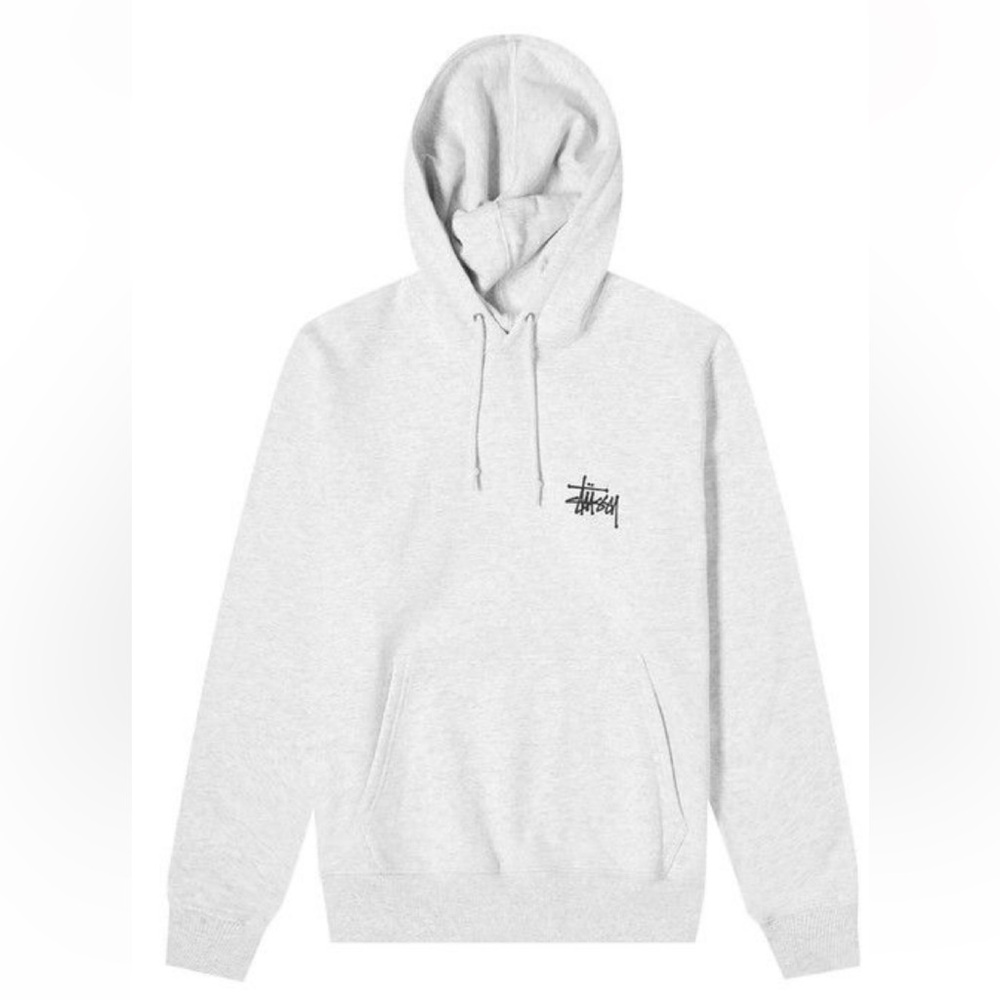 Stussy Basic Hoodie Ash Heather XL